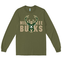 Army Green Milkwaukee Bucks Long Sleeve Tee - artisFamous