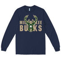 Navy Milkwaukee Bucks Long Sleeve Tee - artisFamous