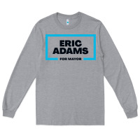 Heather Grey Eric Adams for mayor Long Sleeve Tee - artisFamous