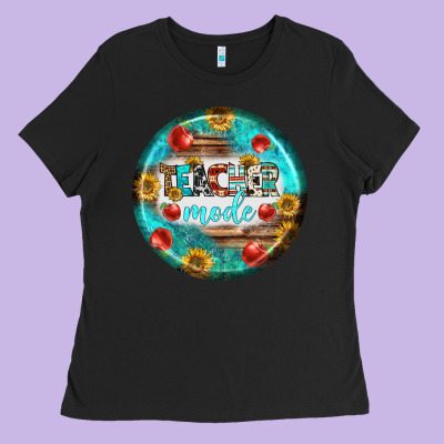 Teacher Mode Earrings Ladies Tee Designed By Bundleandbundleshop