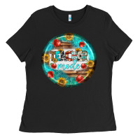 Black teacher mode earrings Ladies Tee - BundleAndBundleShop