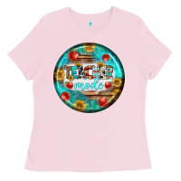 Bubblegum Pink teacher mode earrings Ladies Tee - BundleAndBundleShop