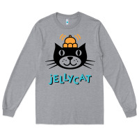 Heather Grey jelly cat Long Sleeve Tee - artisFamous