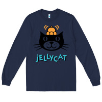 Navy jelly cat Long Sleeve Tee - artisFamous