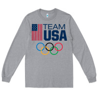 Heather Grey usa team Long Sleeve Tee - artisFamous