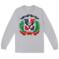Moon Dust dominican republic flag national emblem republica dominicana t shirt Long Sleeve Tee - artisFamous