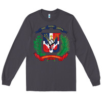 Smoke dominican republic flag national emblem republica dominicana t shirt Long Sleeve Tee - artisFamous