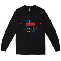 Black Olympic Rings Long Sleeve Tee - artisFamous