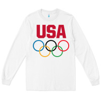 White Olympic Rings Long Sleeve Tee - artisFamous