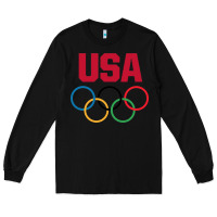 Black Olympic Rings Long Sleeve Tee - artisFamous
