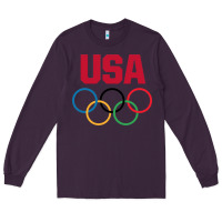 Plum Olympic Rings Long Sleeve Tee - artisFamous