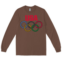 Chestnut Olympic Rings Long Sleeve Tee - artisFamous
