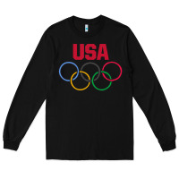 Black Olympic Rings Long Sleeve Tee - artisFamous