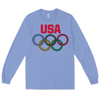 Colony Blue Olympic Rings Long Sleeve Tee - artisFamous