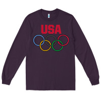 Plum Olympic Rings Long Sleeve Tee - artisFamous