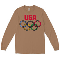 Toasted Coconut Olympic Rings Long Sleeve Tee - artisFamous