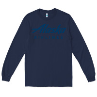 Navy Alaska Airlines Long Sleeve Tee - artisFamous