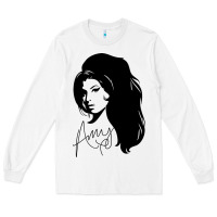 White Amy Winehouse Long Sleeve Tee - artisFamous