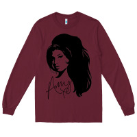 Burgundy Amy Winehouse Long Sleeve Tee - artisFamous
