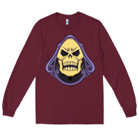 Burgundy Vintage Skeletor Long Sleeve Tee - artisFamous