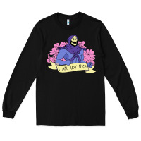 Black Vintage Skeletor ı am not nice Long Sleeve Tee - artisFamous