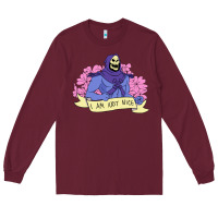 Burgundy Vintage Skeletor ı am not nice Long Sleeve Tee - artisFamous