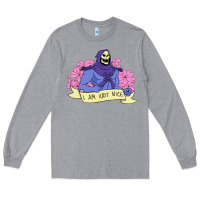 Heather Grey Vintage Skeletor ı am not nice Long Sleeve Tee - artisFamous