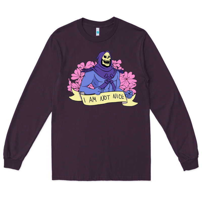 Vintage Skeletor ı Am Not Nice Long Sleeve Tee by artisFamous | Teevron