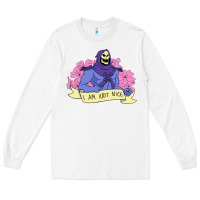 White Vintage Skeletor ı am not nice Long Sleeve Tee - artisFamous