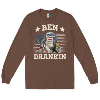 Chestnut Ben Drankin 4th of July Patriotic Funny T-Shirt Long Sleeve Tee - artisFamous