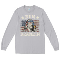 Moon Dust Ben Drankin 4th of July Patriotic Funny T-Shirt Long Sleeve Tee - artisFamous