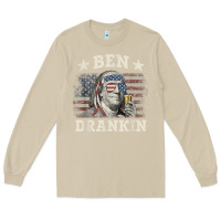 Mushroom Ben Drankin 4th of July Patriotic Funny T-Shirt Long Sleeve Tee - artisFamous