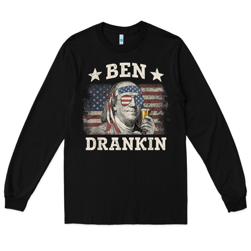 Ben Drankin 4th Of July Patriotic Funny T-shirt Long Sleeve Tee by artisFamous | Teevron