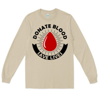 Mushroom donate blood save lives blood donor Long Sleeve Tee - artisFamous