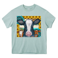 Arona Cows Gemstone Sunflowers Tumbler Heavy Core Tee - CowCowDesign