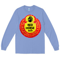 Colony Blue red horse Long Sleeve Tee - artisFamous