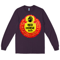 Plum red horse Long Sleeve Tee - artisFamous