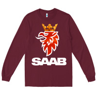Burgundy saab Long Sleeve Tee - artisFamous