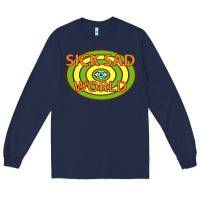 Navy sick sad world Long Sleeve Tee - artisFamous