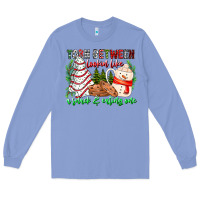 Colony Blue Torn Between Looking Like A Snack Eating One Long Sleeve Tee - CowhideDigitalArt
