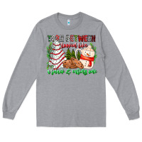 Heather Grey Torn Between Looking Like A Snack Eating One Long Sleeve Tee - CowhideDigitalArt