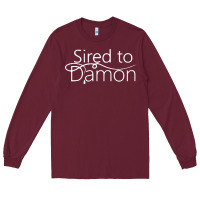 Burgundy sired to damon Long Sleeve Tee - artisFamous