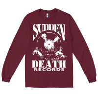 Burgundy sudden death records Long Sleeve Tee - artisFamous