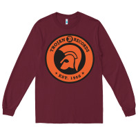 Burgundy trojann records est 1968 Long Sleeve Tee - artisFamous
