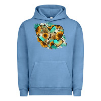 Pigment Pebble Blue Leopard Sunflower Cowhide Glitter Heart Urban Hoodie - Jasminsmagicworld