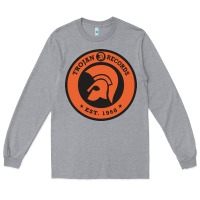 Heather Grey trojann records est 1968 Long Sleeve Tee - artisFamous