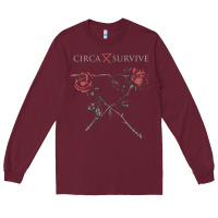 Burgundy circa survive Long Sleeve Tee - artisFamous