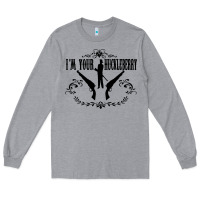Heather Grey i'm your huckleberry Long Sleeve Tee - artisFamous