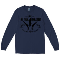 Navy i'm your huckleberry Long Sleeve Tee - artisFamous