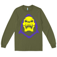 Army Green skeletor retro Long Sleeve Tee - artisFamous